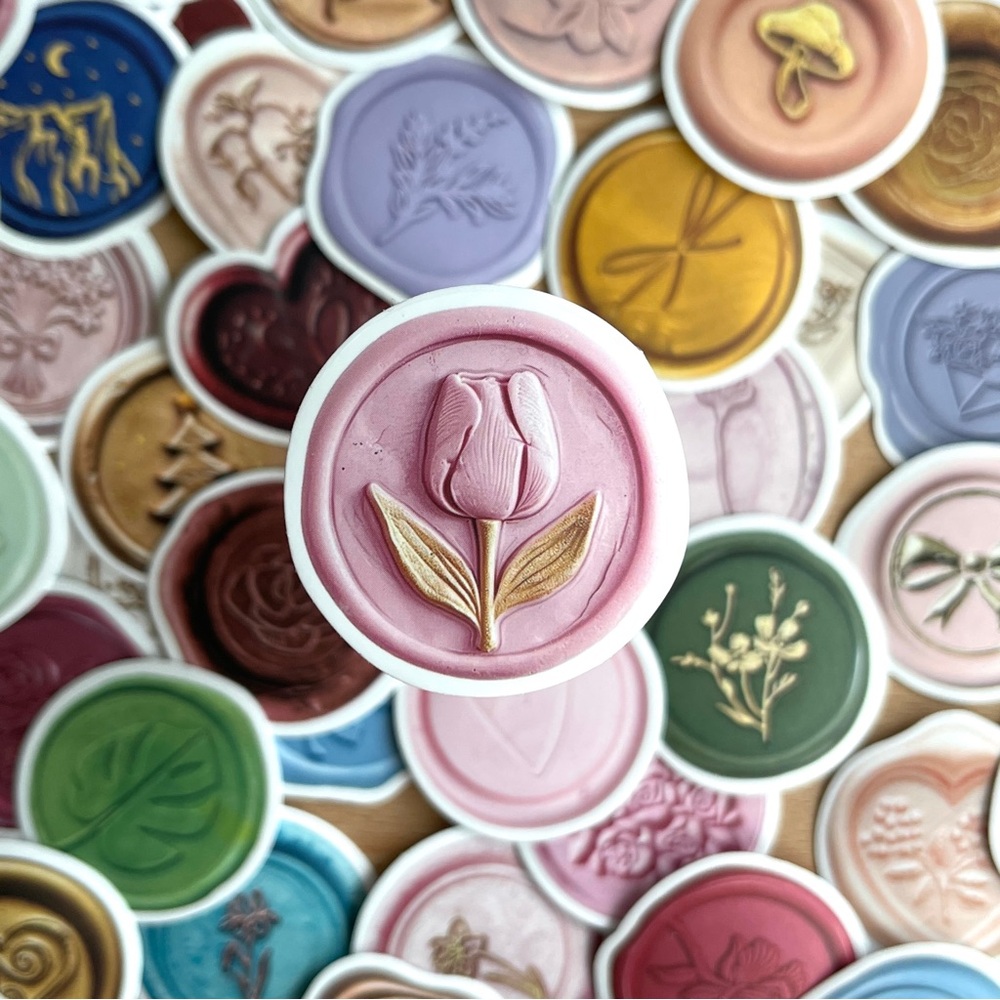 Pack of 50 Pretty Wax Seal Stamps Stickers